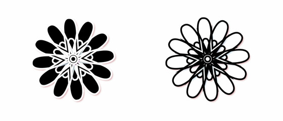 Flower icons vector. Illustration logo template in trendy style.