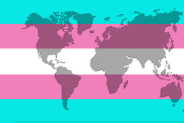 striped Nonbinary Trans Flag: Combining the Non-binary and Transgender Flags, concept of How to Be Respectful and Supportive