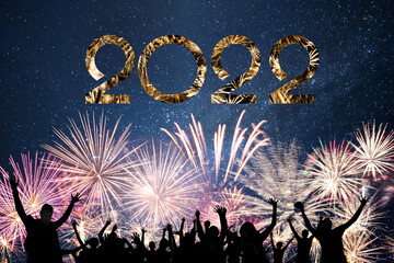 Holiday New Year 2022 greetings card © firewings