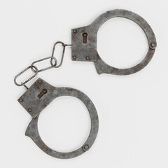 Realistic 3D Render of Handcuffs