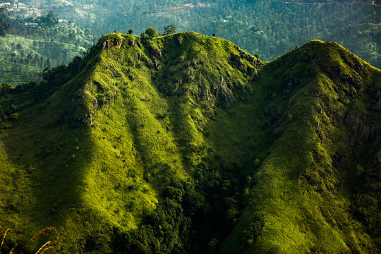 Mountain ridge in wild nature
