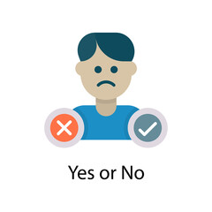 Yes or No vector Flat Icon Design illustration. Web And Mobile Application Symbol on White background EPS 10 File