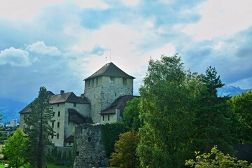 Fototapeta premium Austria-View on the castle Schattenburg in Feldkirch in the Montafon valley