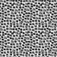 Abstract hand drawn broken line seamless pattern, black and white snake skin texture.