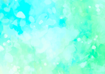 緑色の幻想的なキラキラ水彩テクスチャ背景
