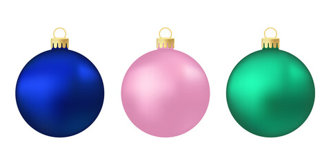 Pink rose blue and green menthol Christmas tree toy or ball