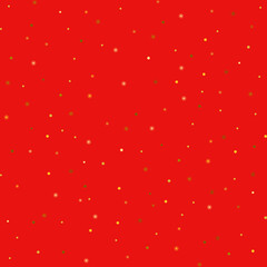 Red wrapping paper seamless pattern with golden snowflakes. concept Xmas and new year
