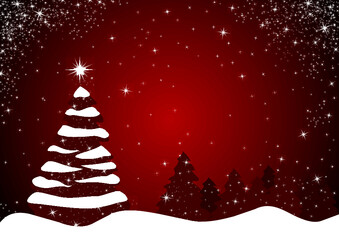 christmas tree with snowflakes