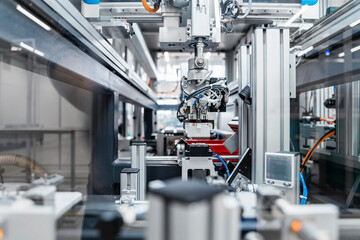 Modern automated machines in industry