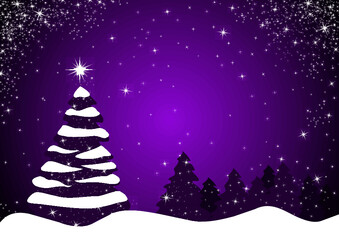 christmas tree with snowflakes