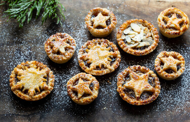 Home baked traditional Christmas mince pies