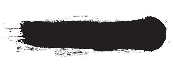 Black brush stroke set isolated on white background. Trendy brush stroke vector for black ink paint, grunge backdrop, dirt banner, watercolor design and dirty texture. Brush stroke vector illustration
