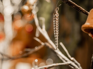 Icicles made of glass