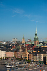 Fototapeta na wymiar View of Stockholm's Old Town from the observation deck