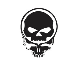 Skull in Skull file vector Black and White.
Idea for print  on clothes