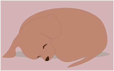 Illustration of a cute dog.
A sleepy dog.