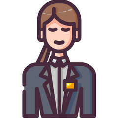 receptionist line icon