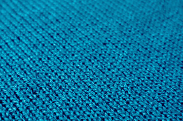 Atlantic Blue Knitted Wool Fabric in Diagonal Patterns for Abstract Background