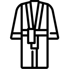 bathrobe line icon