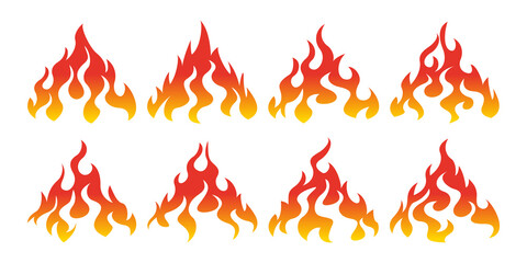Bonfire icon set