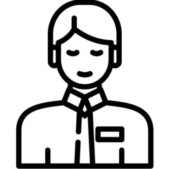 receptionist line icon