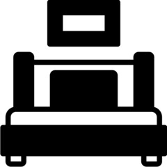 bed solid line icon