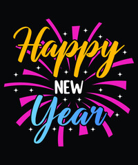 Happy new year Typography SVG T Shirt 