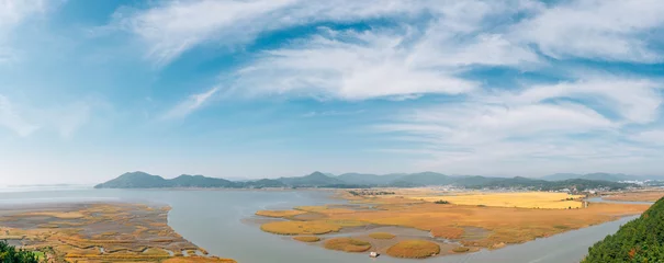 Foto op Plexiglas Panoramic view of Suncheonman Bay wetland at autumn in Suncheon, Korea © Sanga