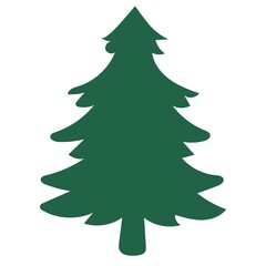Vector illustration of a Christmas tree on a white background