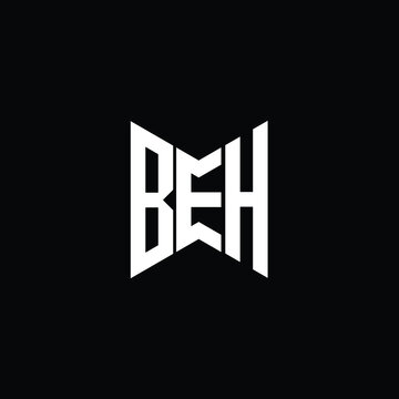 BEH letter logo creative design. BEH unique design