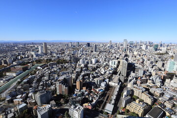 俯瞰で見る渋谷方面の展望