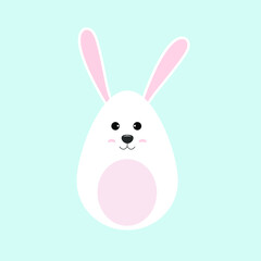 Happy Easter Bunny . Cute Rabbit cartoon character. Vector illustration.