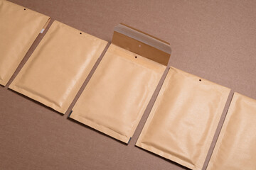 Lot of bubble envelopes for postal shipping