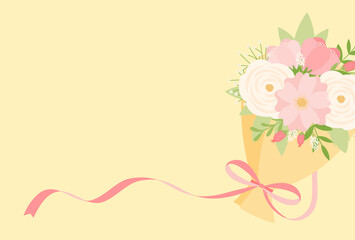 vector background with a bouquet of flowers for banners, cards, flyers, social media wallpapers, etc.