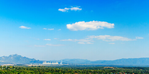 Obraz premium landscape, blue sky and white clouds