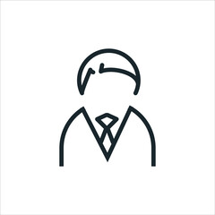  Businessman manager thin line stock illustration. Management Thin Line Icons.