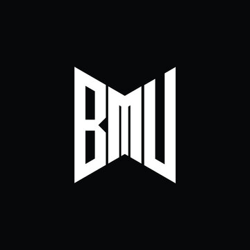 BMU letter logo creative design. BMU unique design