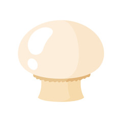 Vector cartoon fresh mushroom champignon.