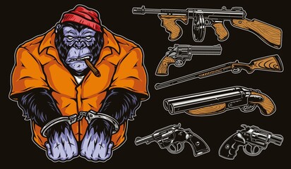 Mafia vintage colorful concept © DGIM studio