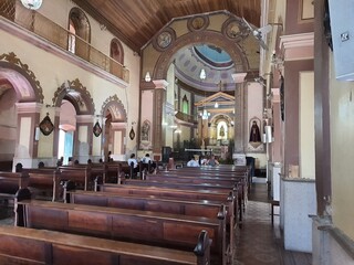 Sanctuary Parish of Senhor Bom Jesus de Pirapora, inside the church. Sao Paulo, Brazil.