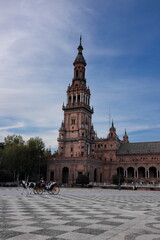 Naklejka premium Plaza de España. Sevilla. Place d'Espagne. Séville. Andalousie. Espagne.