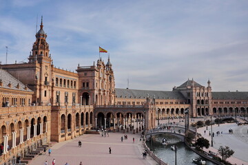 Fototapeta premium Plaza de España. Sevilla. Place d'Espagne. Séville. Andalousie. Espagne.