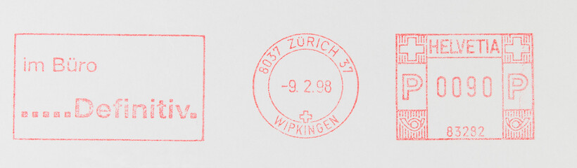 briefmarke stamp vintage retro alt old gebraucht used frankiert gestempelt cancel papier paper rot...