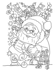Santa Claus colouring book 