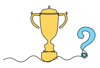 	
Abstract color cup as continuous lines drawing on white as background. Vector	
