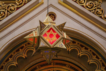 Interior of the famous Dohany Street Synagogue in Budapest