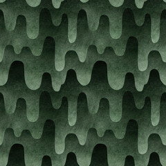 Naklejka premium Seamless pattern with flowing liquid. Hanging drops. Molten material. Hilly landscape. Abstract waves. Mucus, snot. The waves. Radioactive chemical liquid. Potion.