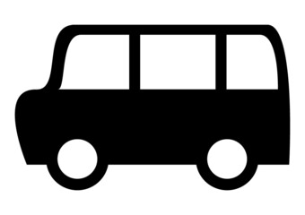 ワゴン車、車のシルエットアイコン