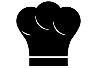 コック帽、料理のシルエットアイコン