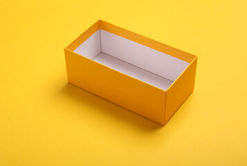 Empty box on yellow background